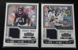 lot 4 image: 2023 Contenders Rookie Ticket Jersey Relic CJ Stroud & Will Anderson Jr Rookie Card Lot  2 Cards