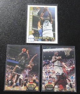 lot 8 image: 1992-93 Stadium Club & Hoops Shaquille ONeal Rookie Card Lot  3 Rookie Cards
