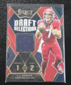 lot 9 image: 2023 Select Red Prizm Draft Selections Jersey Relic CJ Stroud #DAM-CST Rookie Card