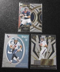 lot 26 image: 2023 Select Base & (2) Insert CJ Stroud Rookie Card Lot  3 Rookie Cards