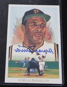 lot 32 image: Willie Stargell Autograph 1989 Celebration Post Card
