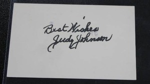 lot 36 image: Judy Johnson Cut Signature Autograph Post Card