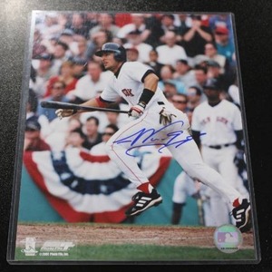 lot 41 image: Boston Red Sox Nomar Garciaparra 8x10 Autograph Photo