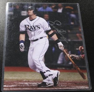 lot 48 image: Tampa Bay Rays Evan Longoria 8x10 Autograph Photo