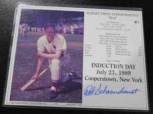 lot 83 image: St. Louis Cardinals Red Schoendienst Induction Day 8x10 Autograph Photo