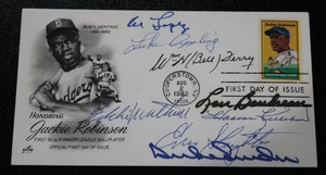 lot 93 image: 1982 Postmark Envelope Cache w 8 Autographs  Killebrew - Snider - Boudreau - Appling - Slaughter