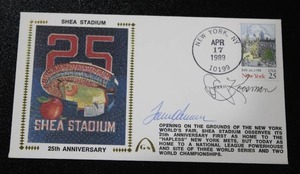 lot 98 image: 1989 Postmark Envelope Cache w Jerry Kooseman & Tom Seaver Autograph