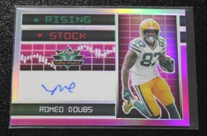 lot 111 image: 2023 Leaf Metal Valiant Romeo Doubs Pink Autograph 37  Only 7 Exist