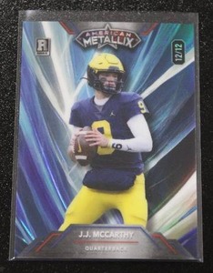 lot 115 image: 2023 Wild Card American metallix JJ McCarthy #WML-JM 1212  Only 12 Exist