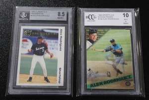 lot 143 image: Alex Rodriguez Graded Baseball Card Lot  2 Graded Cards