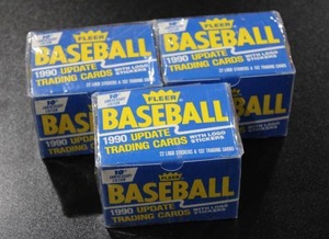 lot 149 image: 1990 Fleer Update Baseball Factory Sealed Set Lot  3 Sets w Frank Thomas Rookie Card