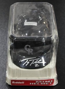 lot 153 image: Colorado Rockies Mini Helmet Troy Tulowitzki Autograph