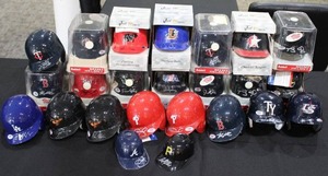 lot 155 image: Various Autograph Baseball Mini Helmet Lot  24 Mini Helmets