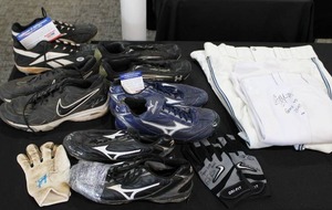 lot 162 image: Game Used Baseball Equipment Lot
