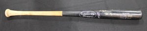 lot 186 image: Louisville Slugger Full Size Game Used M110 Cracked Bat Unkown Autograph