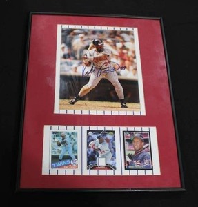 lot 190 image: Minnesota Twins Kirby Puckett 14x16 Framed Display w Cards Please read description
