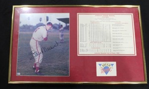 lot 191 image: Stan Musial Autograph Photo 20x12 Framed Display