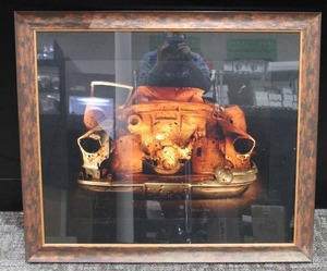 lot 197 image: 2004 Bullets 1955 Buick Roadmaster Mojave Desert California Signed Steven J Mueller 34x43 Framed Print