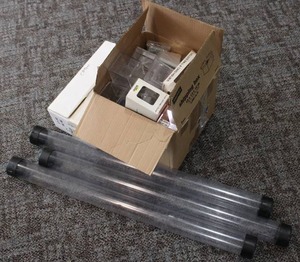 lot 198 image: Various Card & Memorabilia Supply Lot  Ball Cubes - Bat Tubes - Soft Sleeves