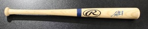 lot 203 image: Rawlings Ian Stewart Autograph Mini Bat