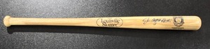 lot 211 image: Louisville Slugger Jim Catfish Hunter Hall of Fame Autograph Mini Bat