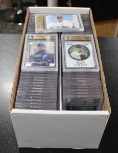 lot 213 image: Graded Beckett BGS Bulk Slab Lot  85 Graded Cards