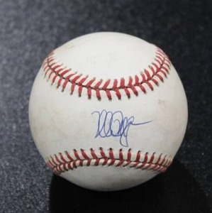lot 217 image: Mark McGwire Rawlings Bobby Brown American League Baseball Autograph