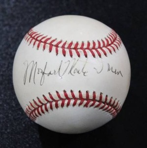 lot 224 image: Monte Irvin Rawlings National League Baseball Autograph