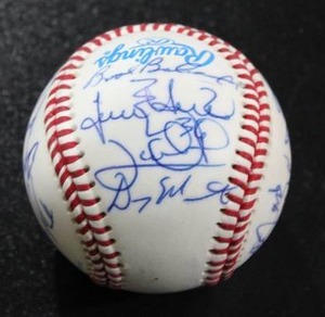 lot 227 image: 2004 Durham Bulls Team Signed Baseball Autograph