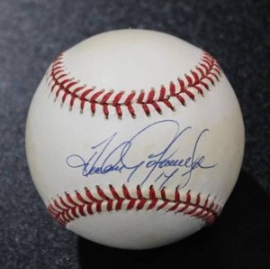 lot 236 image: Andres Galarraga William White National League Baseball Autograph