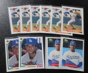 lot 245 image: 1991 & 1992 Pedro Martinez Rookie Card Lot  10 Rookie Cards
