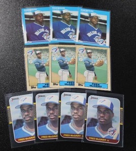 lot 249 image: 1987 Fred McGriff Rookie Card Lot  10 Rookie Cards