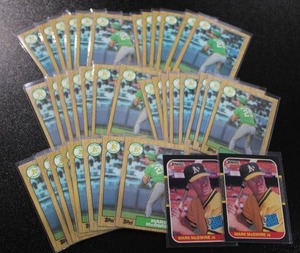 lot 255 image: 1987 Mark McGwire Rookie Card Lot  37 Rookie Cards