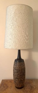 lot 56 image: Mid Century Cork Base Table Lamp