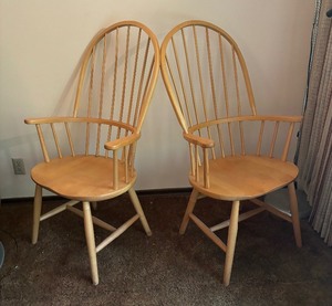 lot 59 image: Pair of Charming Wooden Arm Chairs