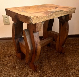 lot 63 image: Rustic Wooden Stool