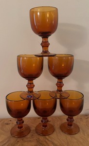 lot 100 image: Vintage Gorgeous Imperial Glass Goblets