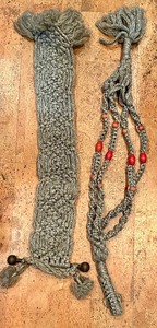 lot 87 image: Pair of Vintage Macrame Pieces, Plant Hanger and Wall Hanging