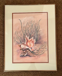 lot 188 image: Seashell Motif Original Art by Joann