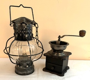 lot 197 image: Lantern and Coffee Grinder