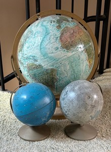 lot 227 image: Three Celestial, Lunar Orbiter and World Ocean Globes