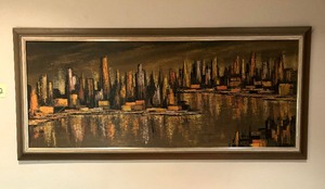 lot 12 image: Vintage Golden Metropolis Print by Turner