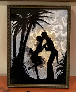 lot 261 image: Vintage Silhouette Wall Hanging