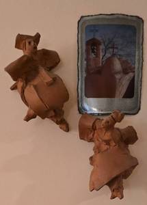 lot 141 image: D. Bryce Pottery Figures and Tin Photo Art