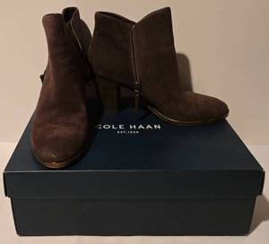 lot 149 image: Nearly New Cole Haan Suede Hayes Booties