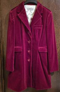 lot 157 image: New J. Peterman Burgundy Velveteen Jacket