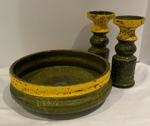 lot 305 image: Vintage Rosenthal-Nitter Bowl and Candle Holders