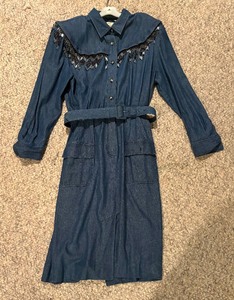 lot 317 image: Vintage Denim Dress by Jackie Bernard for Eklektic