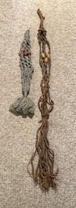lot 338 image: Two Macrame Plant Holders