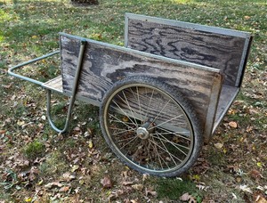 lot 382 image: Wooden Utility Cart by Carts Vermont